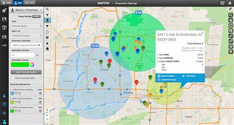 Plot a Radius Map .